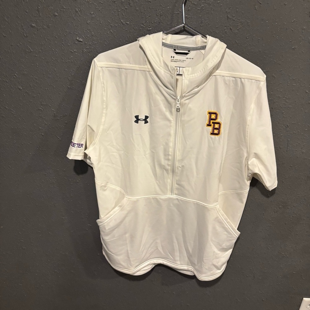 Under Armour White Hooded Pullover